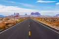 Scenic road to Monument Valley at forrest gump point Royalty Free Stock Photo