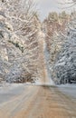 Scenic road,wonderful winter landscape Royalty Free Stock Photo