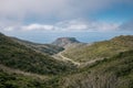 Scenic roads winding along the hills near the ocean, La Gomera, Spain, Canary Islands