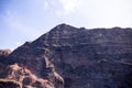 Scenic rock against blue sky in Maspalomas, Gran Canaria