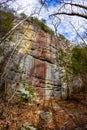 Scenic rocks erosion formation on Twin Arches trail in Big South Fork recreation area Royalty Free Stock Photo