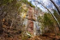 Scenic rocks erosion formation on Twin Arches trail in Big South Fork recreation area Royalty Free Stock Photo