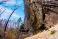 Scenic rocks erosion formation on Twin Arches trail in Big South Fork recreation area Royalty Free Stock Photo