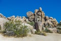 Scenic rocks in Joshua Tree National Park in Hidden valley Royalty Free Stock Photo