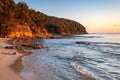 Scenic rocky beach Cala Violina landscape at the sunset. Tyrrhenian Sea bay at the sunset Royalty Free Stock Photo