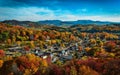 Scenic rolling hills of beautiful autumn New England Royalty Free Stock Photo