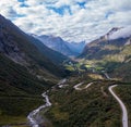 Scenic rout in Norway Gamle Strynefjellsvegen Road