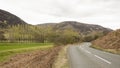 Scenic route to Edinburgh near Peebles in Scotland from M74 to A701