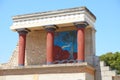 Scenic ruins of the Minoan Palace of Knossos on Crete, Greece Royalty Free Stock Photo