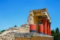 Scenic ruins of the Minoan Palace of Knossos Royalty Free Stock Photo