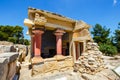 Scenic ruins of the Minoan Palace of Knossos Royalty Free Stock Photo