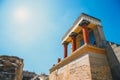 Scenic ruins of the Minoan Palace of Knossos