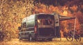 Scenic RV Camping Spot with Fall Foliage Scenery Royalty Free Stock Photo