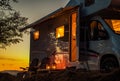 Scenic RV Camping Spot Royalty Free Stock Photo