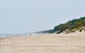 Scenic sandy shore of the Baltic sea in autumn, Sarbinowo, Poland Royalty Free Stock Photo