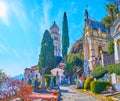 The sculptures and tombs of Monumental Cemetery, Morcote, Switzerland Royalty Free Stock Photo