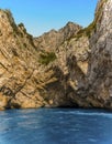 The scenic sea cave of the green Grotto on the southern side of the island of Capri, Italy Royalty Free Stock Photo