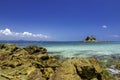 Scenic sea view of the Kapas Island at Terengganu, Malaysia. Royalty Free Stock Photo