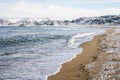 Scenic seascape of Barents Sea coastline in Teriberka