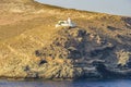 Scenic seascape view near Lighthouse Tamelos located on the Tamelos cape, at the south side of Kea island, Greece