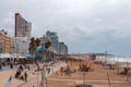 Scenic seascape view from the Tel Aviv beach, Israel