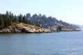 Scenic shoreline of West Vancouver coast on a summer day in British Columbia, Canada