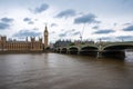 Scenic shot of Big Ben tower clock at Westminster in London, Europe