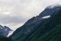 Scenic shot of Chugach Mountain in Valdez, Alaska under a cloudy sky Royalty Free Stock Photo