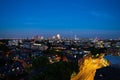 Scenic shot of the city skyline in London during nighttime