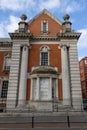 Scenic shot of the college of Liberties building in Dublin, Ireland, on a cloudy weather