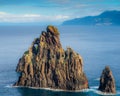 Scenic shot of the Estreito da Calheta in Madeira, Portugal, with the sea and cliff views