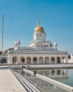 Scenic shot of the Gurudwara Bangla Sahib Ji house of worship in New Delhi, India Royalty Free Stock Photo