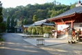 Scenic shot of the Japanese temple taken during the Shikoku 88 temple pilgrimage.