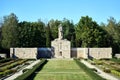 Scenic shot of the Mother statue at the Brethren Cemetery in Riga, Latvia Royalty Free Stock Photo