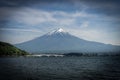 Scenic shot of Mt Fuji across Lake Kawaguchi in Fujikawaguchiko, Yamanashi Prefecture, Japan Royalty Free Stock Photo