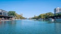 Scenic shot of the River Seine in Paris, France.