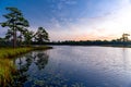 Scenic shot of Seagrove Beach at sunset in Florida, US Royalty Free Stock Photo