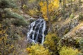 Scenic shot of a small waterfall in the Cimmaron Canyon in Northern New Mexico, USA