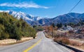 Scenic shot of the snowy mountains of Oak Glen in San Bernardino County, California