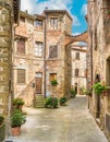 Scenic sight in Anghiari, in the Province of Arezzo, Tuscany, Italy. Royalty Free Stock Photo