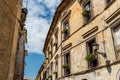 Scenic sight in Isola del Liri, Ancient Building with decorated windows. isola del Liri, Frosinone, Italy