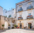 Scenic sight in Locorotondo, Bari Province, Apulia, southern Italy. Royalty Free Stock Photo