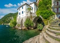 Scenic sight in Nesso, on the Como Lake, Lombardy, Italy.