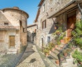 Scenic sight in Sermoneta, medieval village in Latina Province, Italy Royalty Free Stock Photo