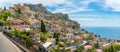 Scenic sight in Taormina, famous beautiful city in the Province of Messina, Sicily, southern Italy. Royalty Free Stock Photo