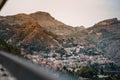 Scenic sight in Taormina, famous beautiful city Royalty Free Stock Photo