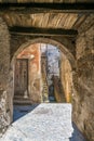 Scenic sight in the village of Vignanello, Province of Viterbo, Lazio, Italy. Royalty Free Stock Photo