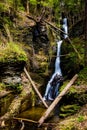 Scenic Silverthread falls of Dingmans ferry in spring