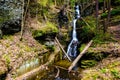 Scenic Silverthread falls of Dingmans ferry in spring