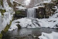 Scenic Skok waterfall near village Senokos on Balkan mountains, Serbia Royalty Free Stock Photo